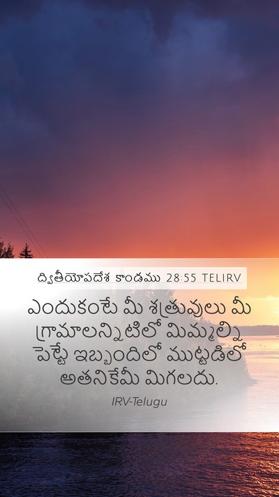 ద్వితీయోపదేశ కాండము 28:55 TELIRV Bible Verse Image