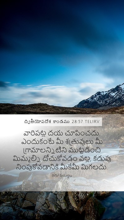 ద్వితీయోపదేశ కాండము 28:57 TELIRV Bible Verse Image