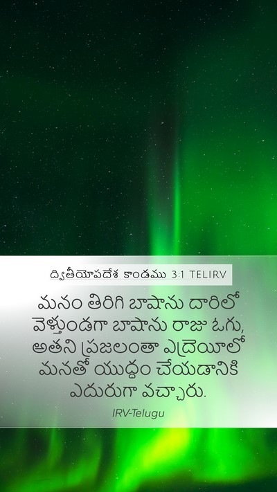 ద్వితీయోపదేశ కాండము 3:1 TELIRV Bible Verse Image