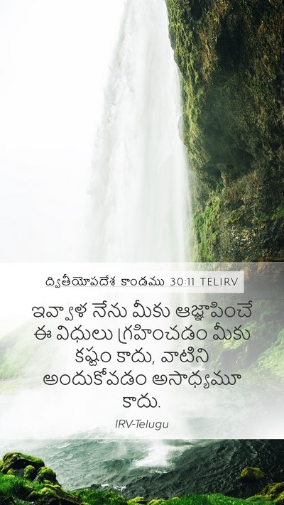 ద్వితీయోపదేశ కాండము 30:11 TELIRV Bible Verse Image