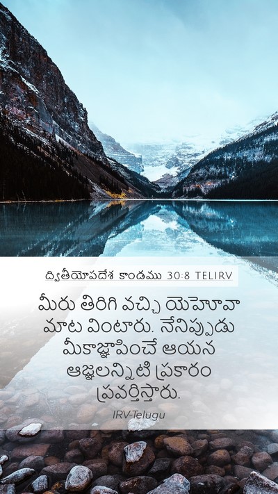ద్వితీయోపదేశ కాండము 30:8 TELIRV Bible Verse Image