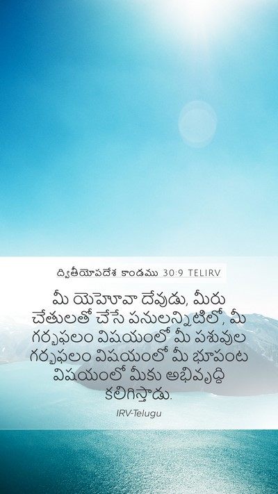ద్వితీయోపదేశ కాండము 30:9 TELIRV Bible Verse Image