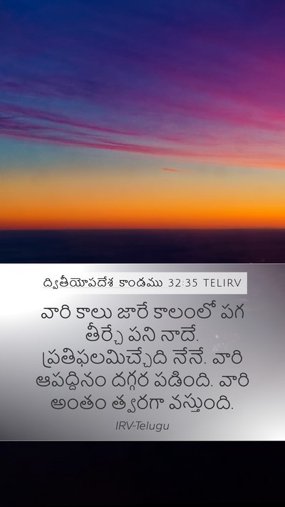 ద్వితీయోపదేశ కాండము 32:35 TELIRV Bible Verse Image