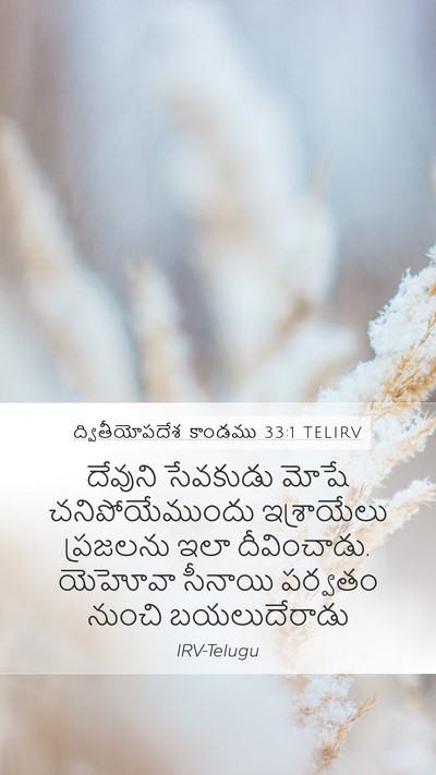 ద్వితీయోపదేశ కాండము 33:1 TELIRV Bible Verse Image