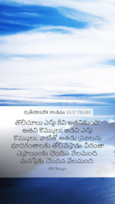 ద్వితీయోపదేశ కాండము 33:17 TELIRV Bible Verse Image