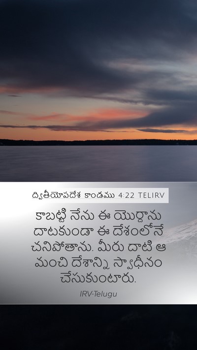 ద్వితీయోపదేశ కాండము 4:22 TELIRV Mobile Phone Wallpaper - కాబట్టి నేను ఈ - Mobile Bible Verse Wallpaper