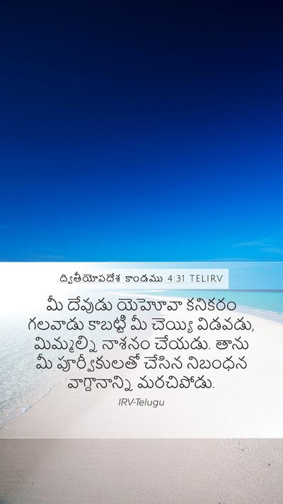 ద్వితీయోపదేశ కాండము 4:31 TELIRV Bible Verse Image