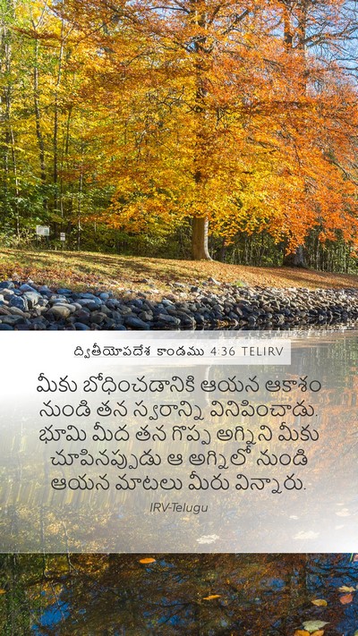 ద్వితీయోపదేశ కాండము 4:36 TELIRV Bible Verse Image