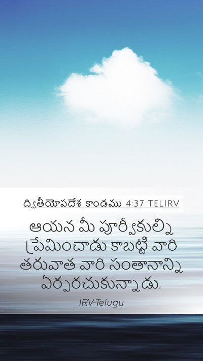 ద్వితీయోపదేశ కాండము 4:37 TELIRV Bible Verse Image