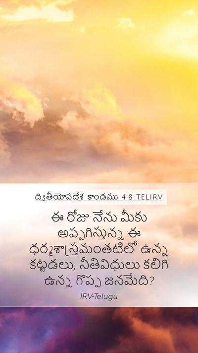 ద్వితీయోపదేశ కాండము 4:8 TELIRV Bible Verse Image