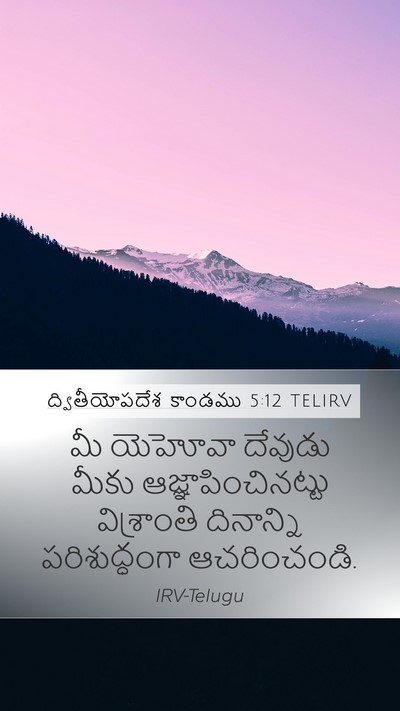 ద్వితీయోపదేశ కాండము 5:12 TELIRV Bible Verse Image