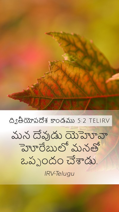 ద్వితీయోపదేశ కాండము 5:2 TELIRV Bible Verse Image