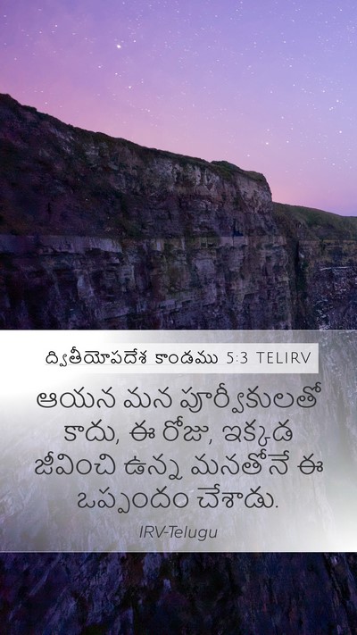 ద్వితీయోపదేశ కాండము 5:3 TELIRV Bible Verse Image