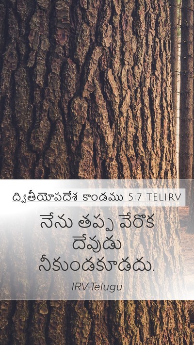 ద్వితీయోపదేశ కాండము 5:7 TELIRV Mobile Phone Wallpaper - నేను తప్ప వేరొక - Mobile Bible Verse Wallpaper
