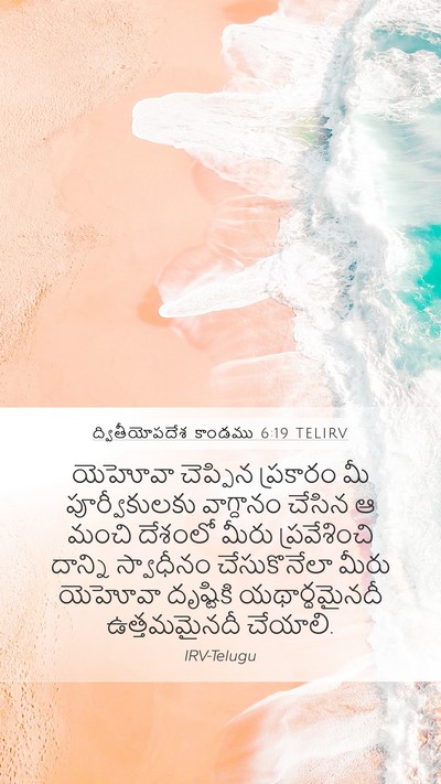 ద్వితీయోపదేశ కాండము 6:19 TELIRV Mobile Phone Wallpaper - యెహోవా చెప్పిన - Mobile Bible Verse Wallpaper