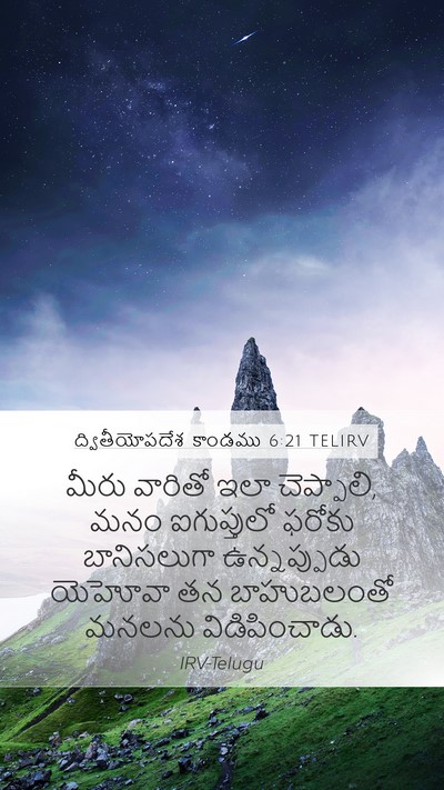 ద్వితీయోపదేశ కాండము 6:21 TELIRV Mobile Phone Wallpaper - మీరు వారితో ఇలా - Mobile Bible Verse Wallpaper