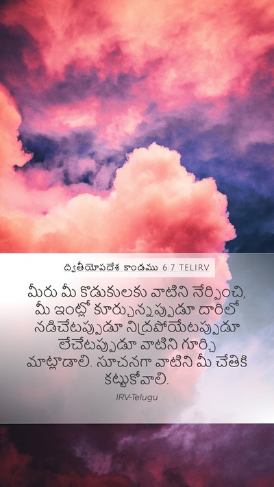 ద్వితీయోపదేశ కాండము 6:7 TELIRV Bible Verse Image