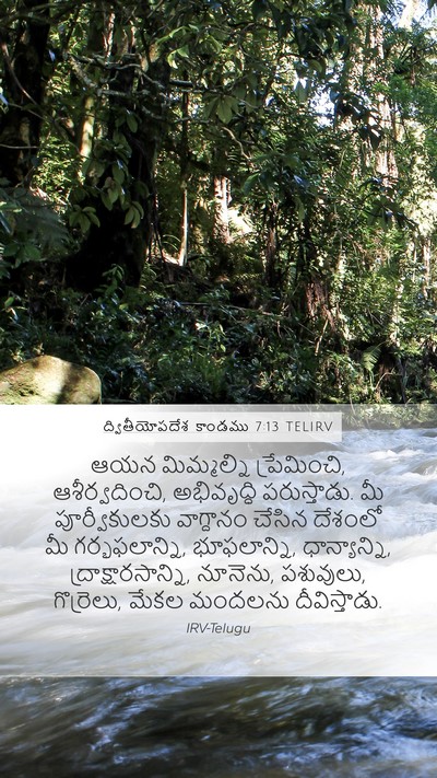 ద్వితీయోపదేశ కాండము 7:13 TELIRV Bible Verse Image