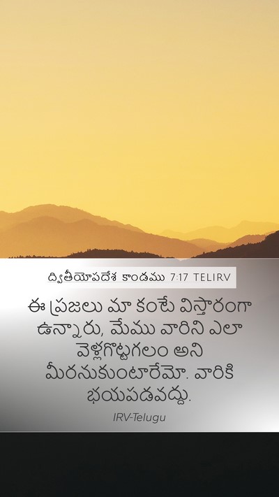 ద్వితీయోపదేశ కాండము 7:17 TELIRV Bible Verse Image