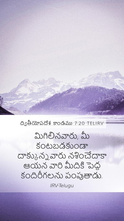 ద్వితీయోపదేశ కాండము 7:20 TELIRV Bible Verse Image