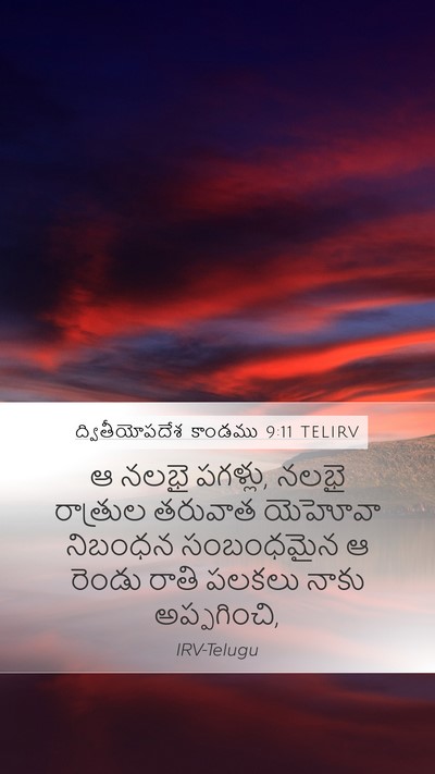 ద్వితీయోపదేశ కాండము 9:11 TELIRV Bible Verse Image