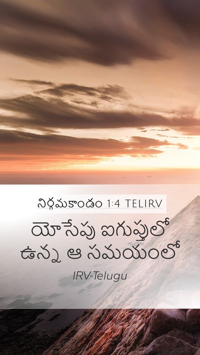 నిర్గమకాండం 1:4 TELIRV Bible Verse Image