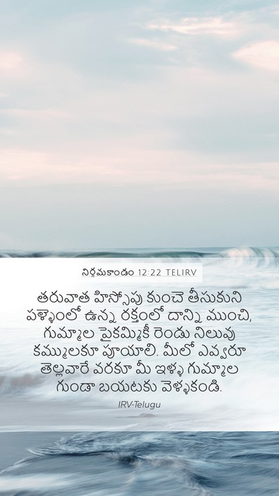 నిర్గమకాండం 12:22 TELIRV Bible Verse Image