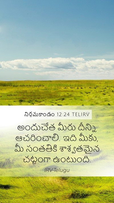 నిర్గమకాండం 12:24 TELIRV Bible Verse Image