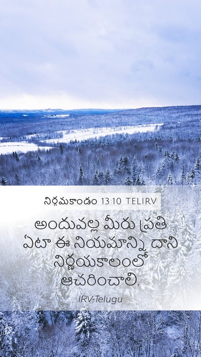 నిర్గమకాండం 13:10 TELIRV Mobile Phone Wallpaper - అందువల్ల మీరు - Mobile Bible Verse Wallpaper