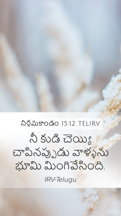 నిర్గమకాండం 15:12 TELIRV Bible Verse Image