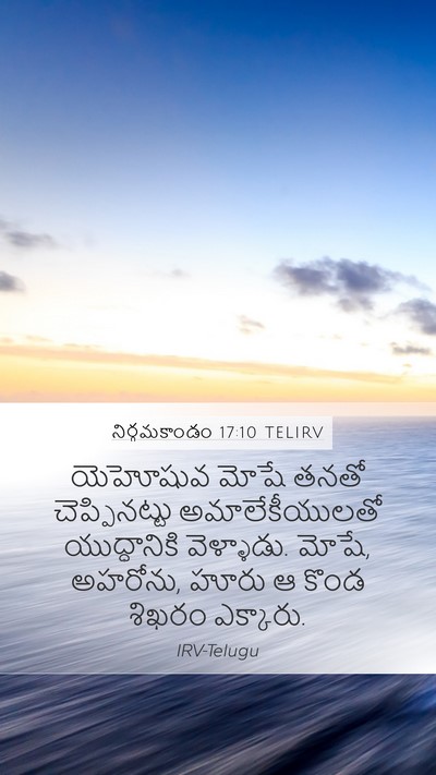 నిర్గమకాండం 17:10 TELIRV Bible Verse Image