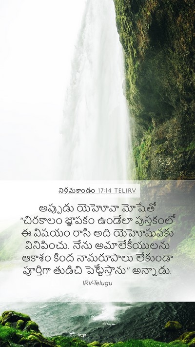 నిర్గమకాండం 17:14 TELIRV Bible Verse Image