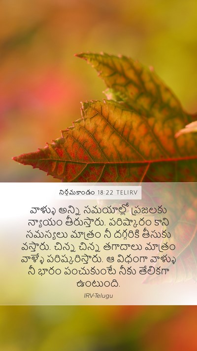 నిర్గమకాండం 18:22 TELIRV Bible Verse Image
