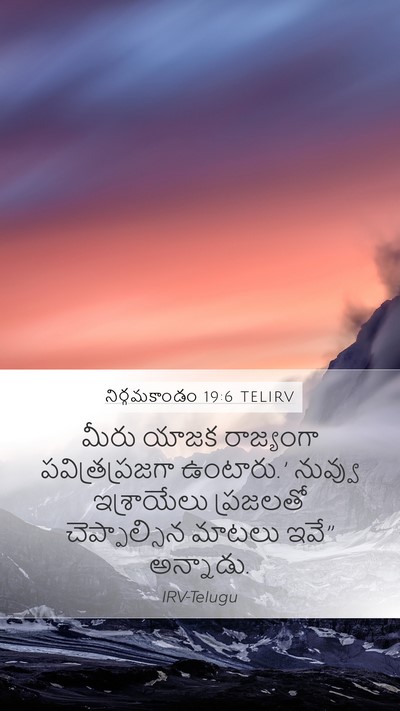నిర్గమకాండం 19:6 TELIRV Bible Verse Image
