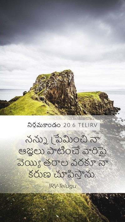 నిర్గమకాండం 20:6 TELIRV Bible Verse Image