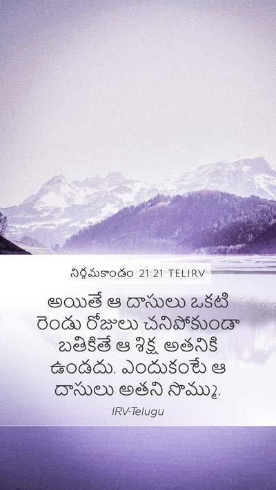 నిర్గమకాండం 21:21 TELIRV Bible Verse Image
