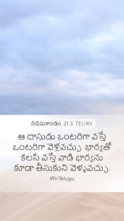 నిర్గమకాండం 21:3 TELIRV Bible Verse Image