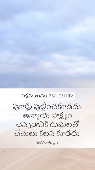 నిర్గమకాండం 23:1 TELIRV Bible Verse Image