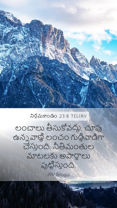 నిర్గమకాండం 23:8 TELIRV Bible Verse Image