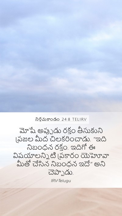 నిర్గమకాండం 24:8 TELIRV Bible Verse Image
