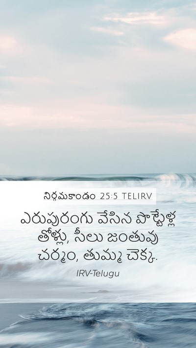 నిర్గమకాండం 25:5 TELIRV Bible Verse Image