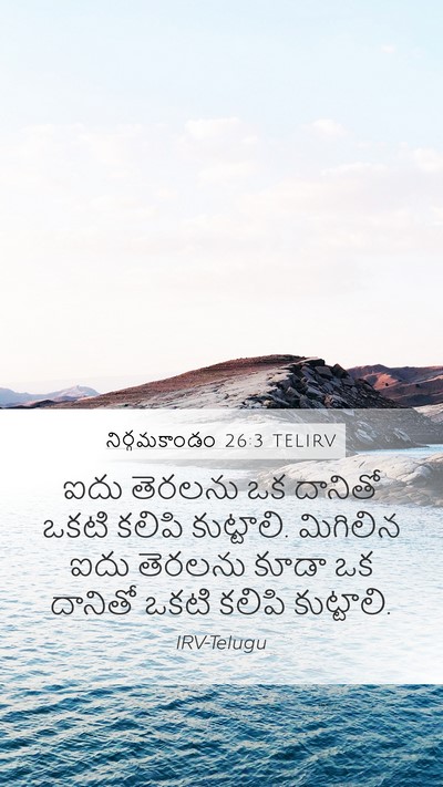 నిర్గమకాండం 26:3 TELIRV Bible Verse Image
