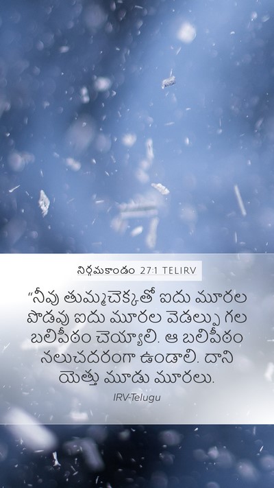 నిర్గమకాండం 27:1 TELIRV Bible Verse Image