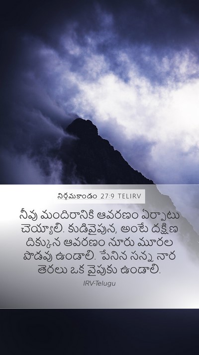 నిర్గమకాండం 27:9 TELIRV Bible Verse Image