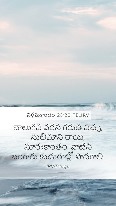 నిర్గమకాండం 28:20 TELIRV Bible Verse Image