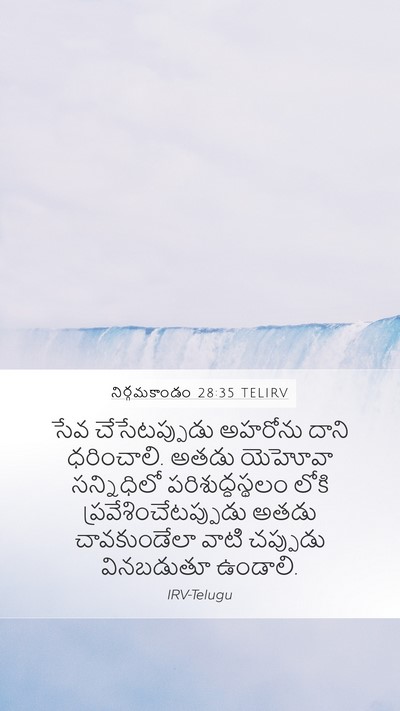 నిర్గమకాండం 28:35 TELIRV Bible Verse Image