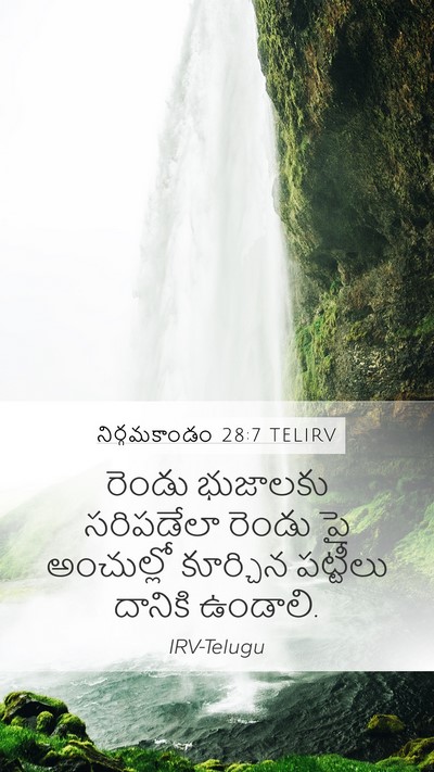 నిర్గమకాండం 28:7 TELIRV Mobile Phone Wallpaper - రెండు భుజాలకు - Mobile Bible Verse Wallpaper