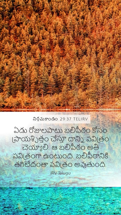 నిర్గమకాండం 29:37 TELIRV Mobile Phone Wallpaper - ఏడు రోజులపాటు - Mobile Bible Verse Wallpaper