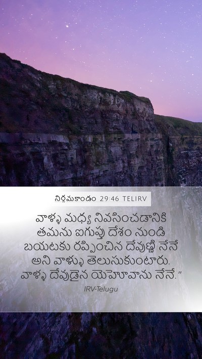 నిర్గమకాండం 29:46 TELIRV Mobile Phone Wallpaper - వాళ్ళ మధ్య - Mobile Bible Verse Wallpaper