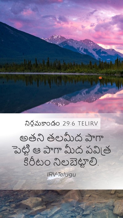 నిర్గమకాండం 29:6 TELIRV Bible Verse Image